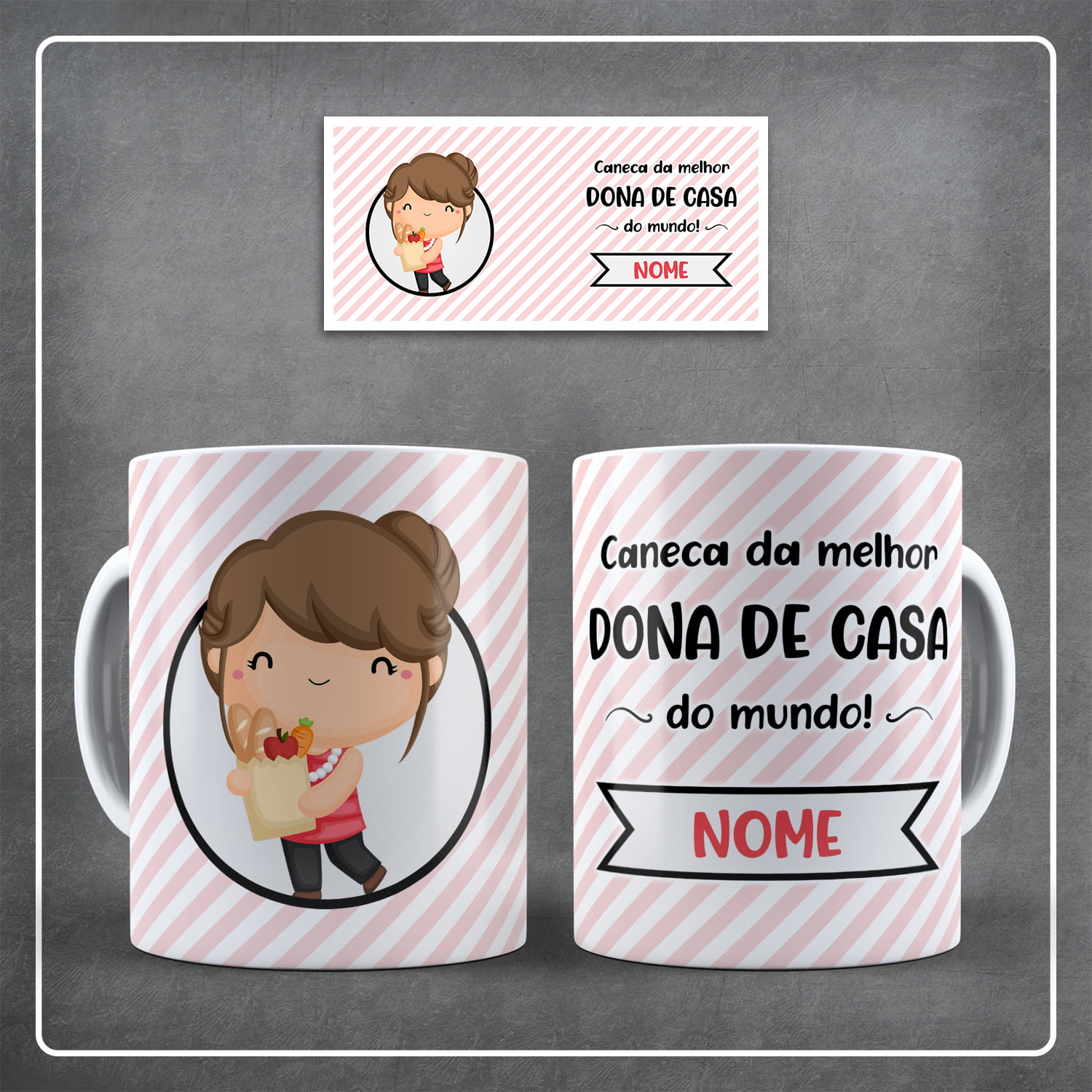 Caneca Trabalhar & Arrumar a Casa &cuidar dos Filhos